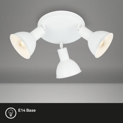 Briloner 2674-036 - Reflektorska lampa RETRO 3xE14/25W/230V bela