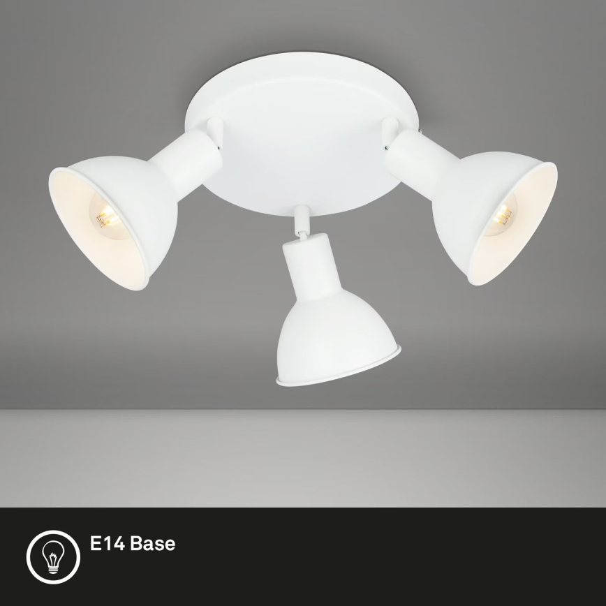 Briloner 2674-036 - Reflektorska lampa RETRO 3xE14/25W/230V bela