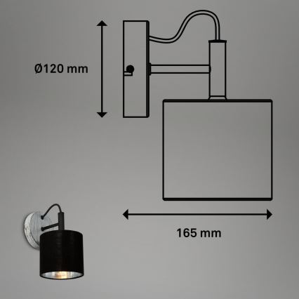 Briloner 2737-014 - Zidna lampa SILVER CRAFTED 1xE14/25W/230V