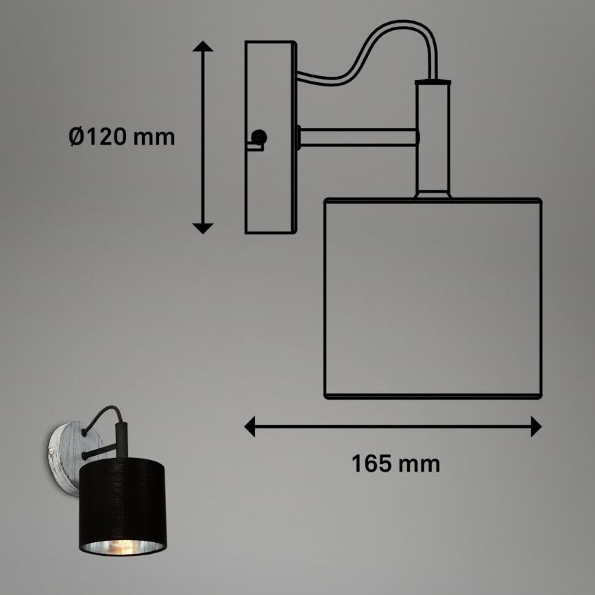 Briloner 2737-014 - Zidna lampa SILVER CRAFTED 1xE14/25W/230V