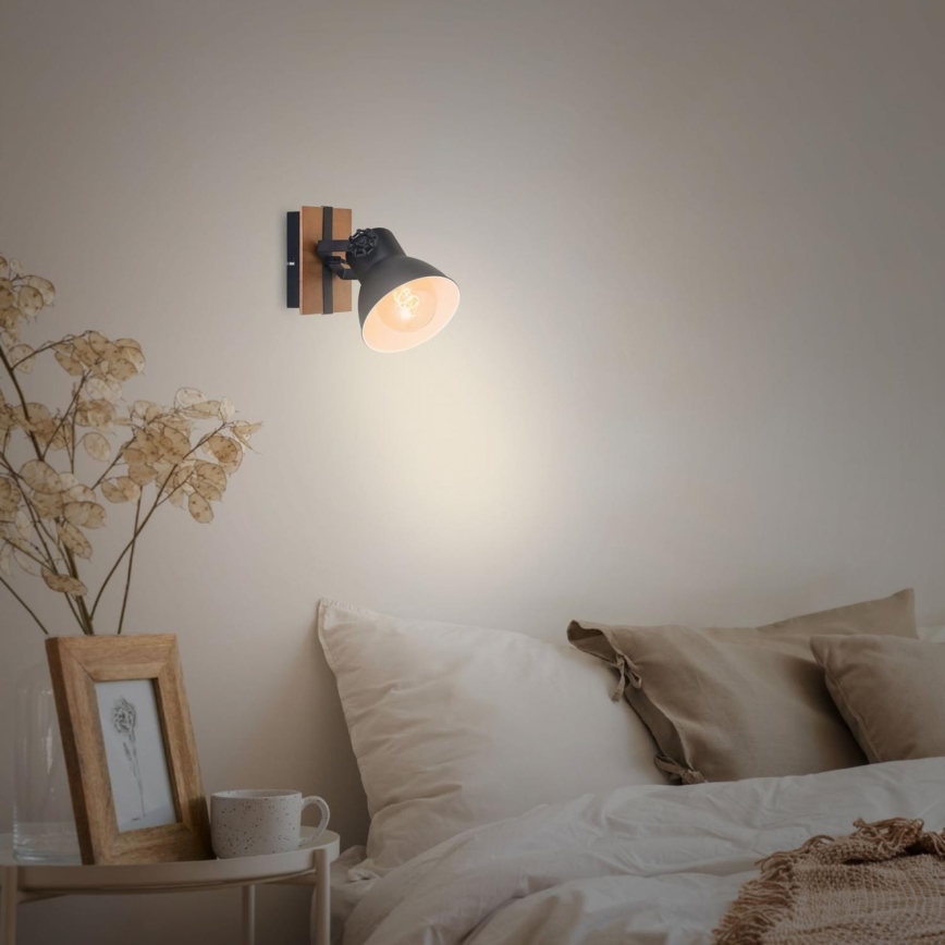 Briloner 2742-015 - Zidna reflektorska lampa RETRO 1xE27/25W/230V crno
