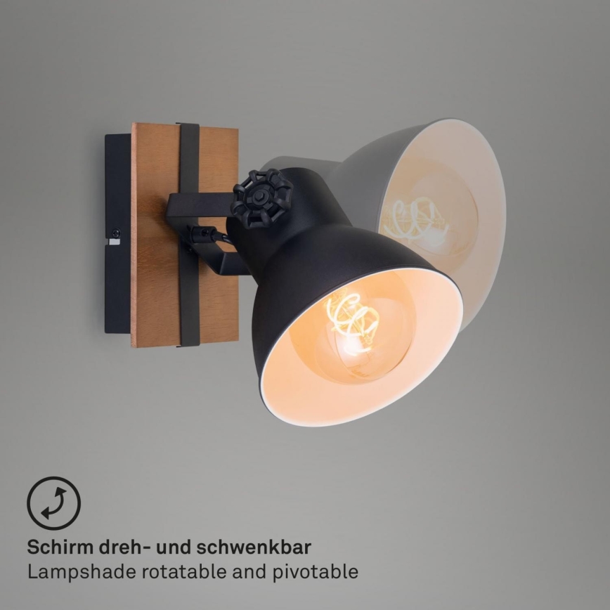 Briloner 2742-015 - Zidna reflektorska lampa RETRO 1xE27/25W/230V crno