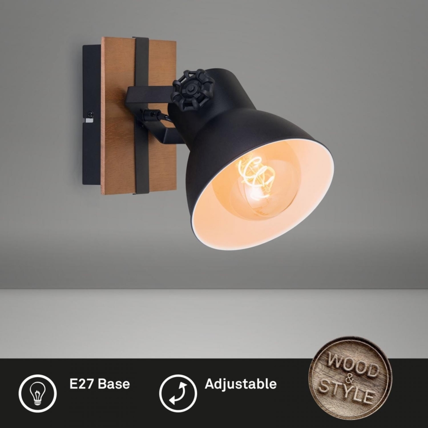 Briloner 2742-015 - Zidna reflektorska lampa RETRO 1xE27/25W/230V crno
