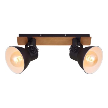 Briloner 2742-025 - Reflektorska lampa SPOTLIGHT 2xE27/40W/230V crno/braon