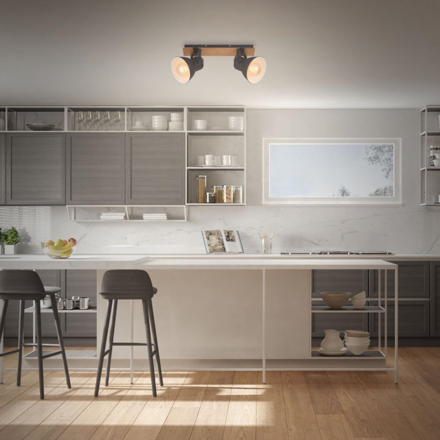 Briloner 2742-025 - Spot svetiljka SPOTLIGHT 2xE27/40W/230V crna/braon