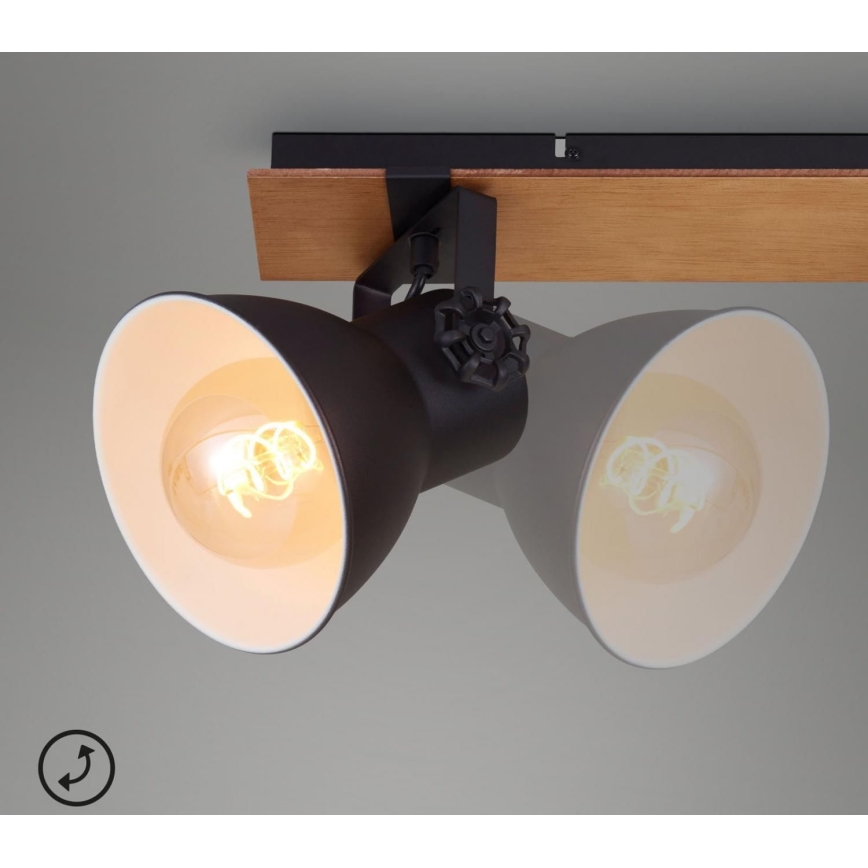 Briloner 2742-025 - Spot svetiljka SPOTLIGHT 2xE27/40W/230V crna/braon