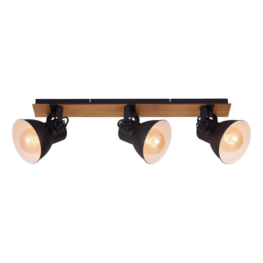 Briloner 2742-035 - Reflektorska lampa SPOTLIGHT 3xE27/40W/230V crno/braon