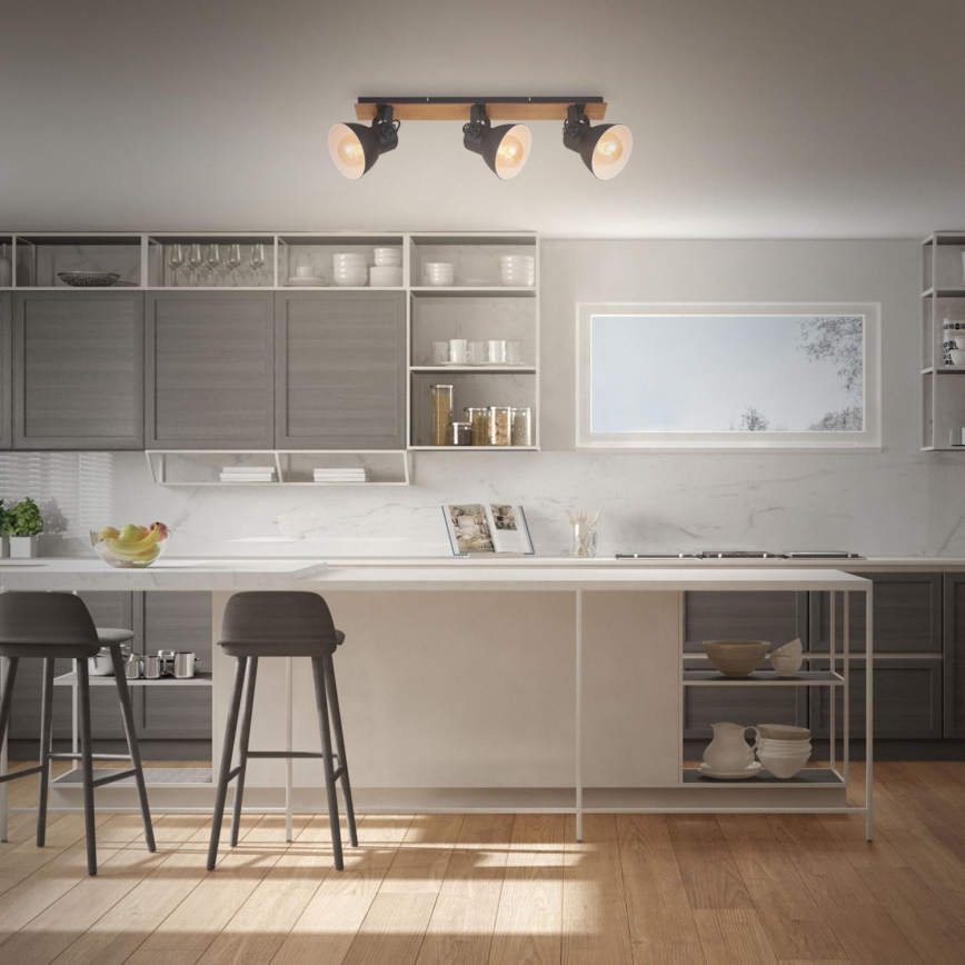 Briloner 2742-035 - Spot svetlo SPOTLIGHT 3xE27/40W/230V crna/smeđa