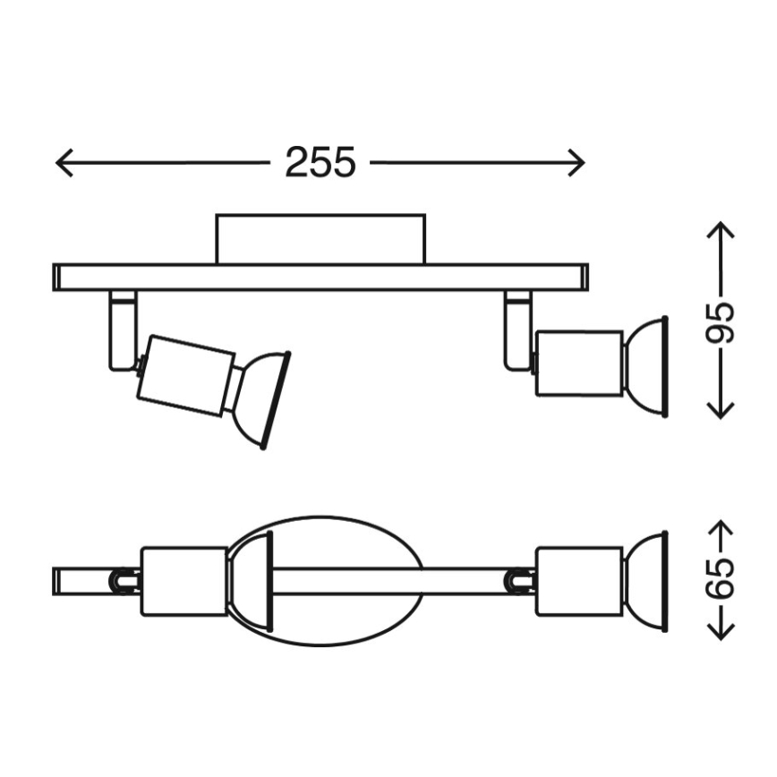 Briloner 2767-026 - LED Reflektorska lampa 2xGU10/6W/230V bela