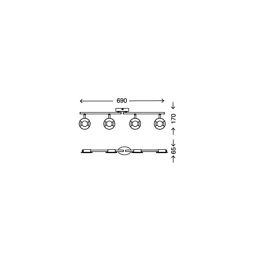 Briloner 2798-042 - LED Reflektorska lampa STONE 4xLED/4,5W/230V