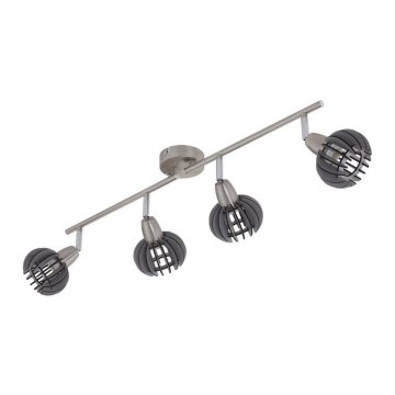 Briloner 2852-046 - RETRO spot svetiljka 4xE14/5,5W/230V od kaučukovog drveta