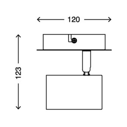 Briloner 2857-016 - Zidno SPOT svetlo 1xGU10/40W/230V belo