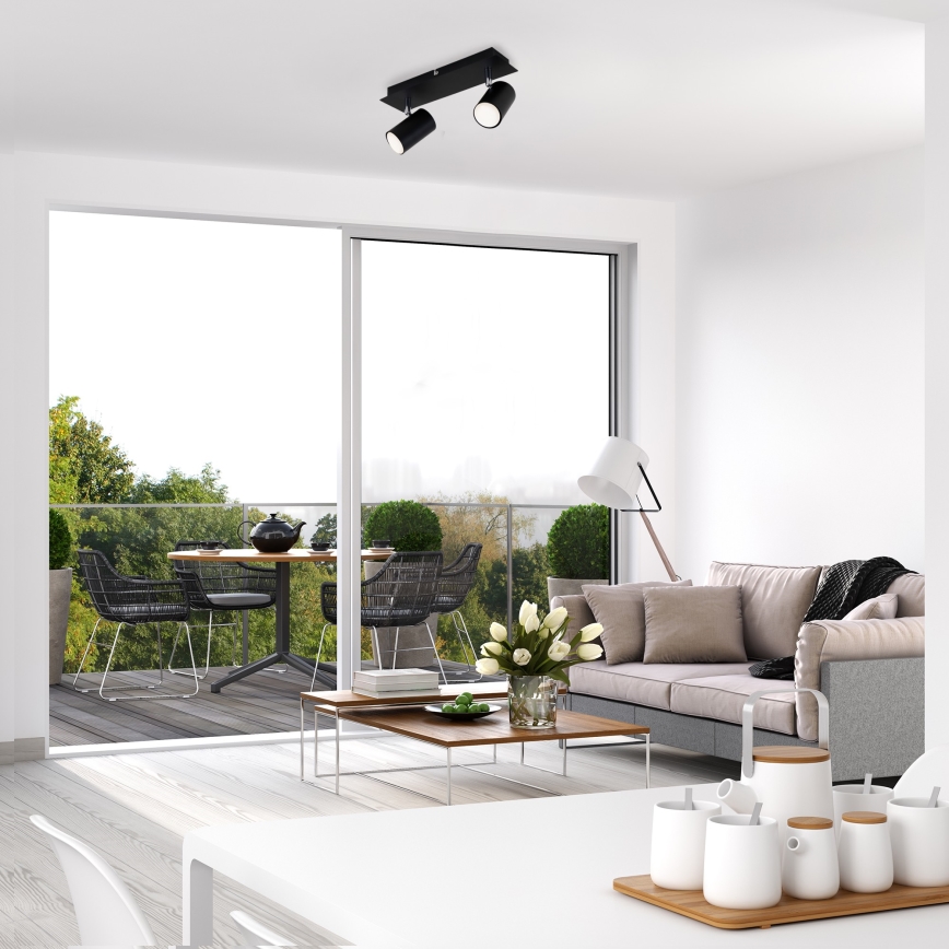 Briloner 2857-025 - Reflektorska lampa SPOT 2xGU10/40W/230V crno