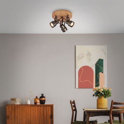 Briloner 2872-035 - LED Reflektorska lampa SPOTLIGHT 3xGU10/5W/230V braon