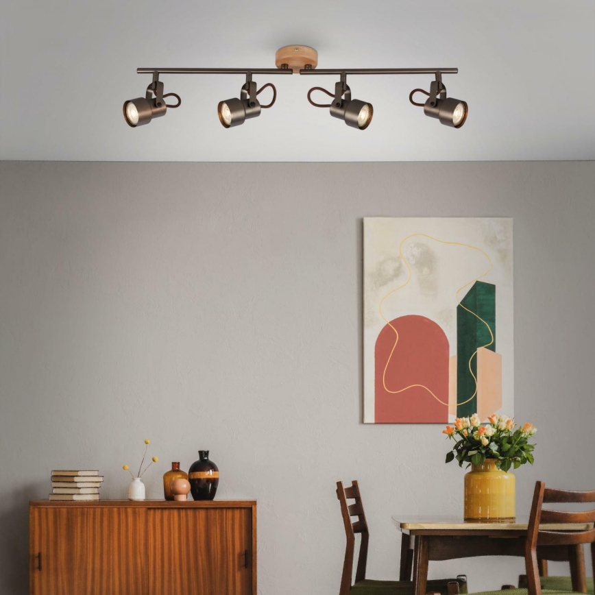 Briloner 2872-045 - LED Reflektorska lampa TAHUN 4xGU10/5W/230V 3000K braon