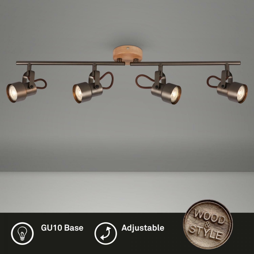 Briloner 2872-045 - LED Reflektorska lampa TAHUN 4xGU10/5W/230V 3000K braon