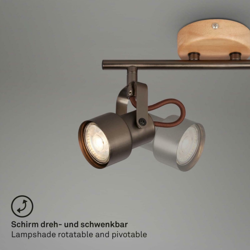 Briloner 2872-045 - LED Reflektorska lampa TAHUN 4xGU10/5W/230V 3000K braon