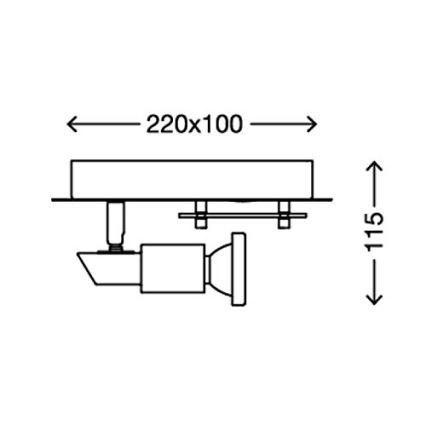 Briloner 2879-022 - LED Plafonjera COMBINATA 1xGU10/3W + LED/5W/230V