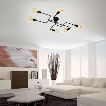 Briloner 2887-065 - Plafonski luster FARETTO 6xE27/60W/230V