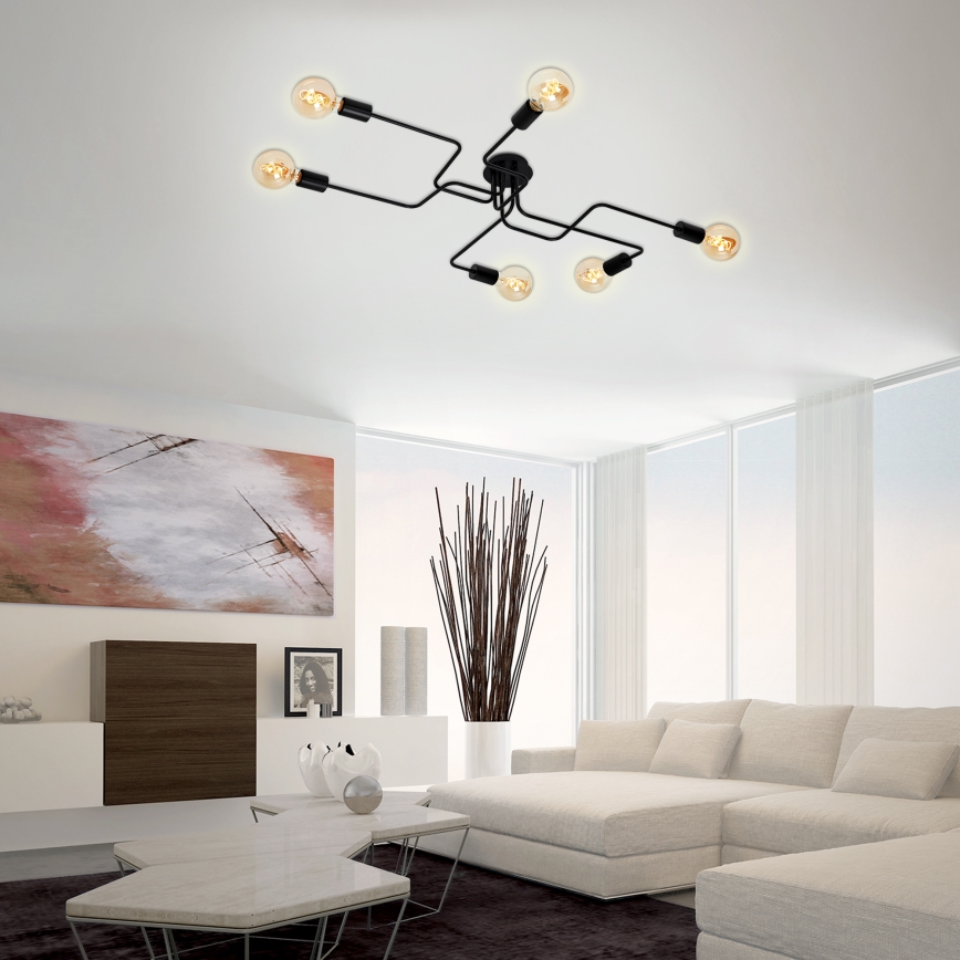 Briloner 2887-065 - Plafonski luster FARETTO 6xE27/60W/230V