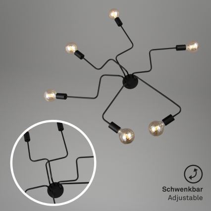 Briloner 2887-065 - Plafonski luster FARETTO 6xE27/60W/230V