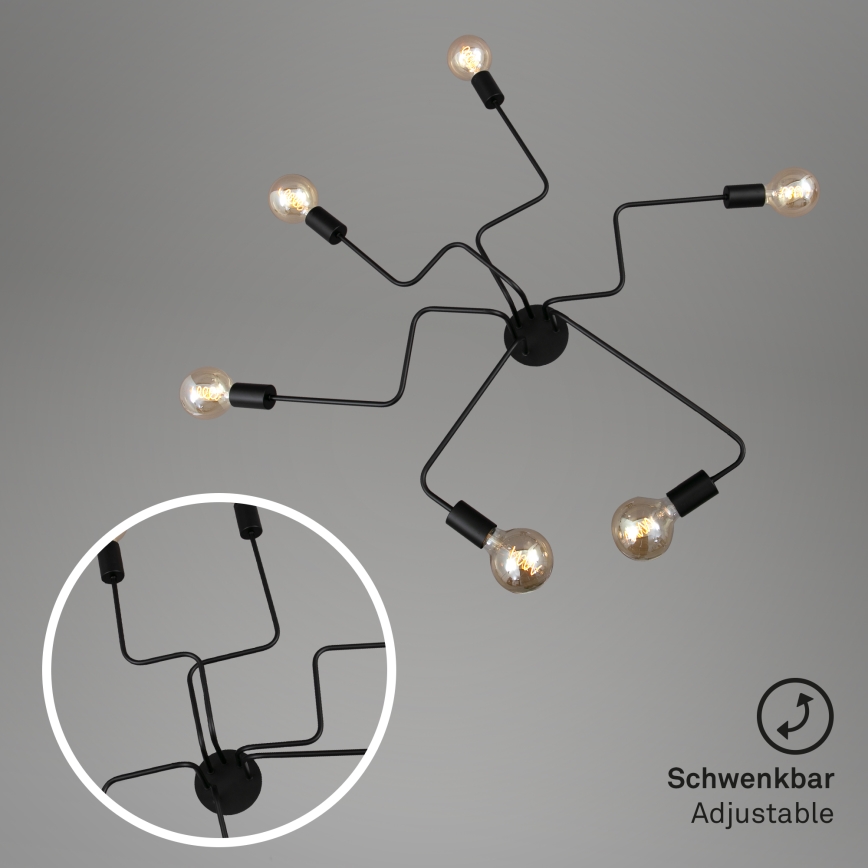 Briloner 2887-065 - Plafonski luster FARETTO 6xE27/60W/230V