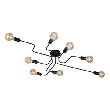 Briloner 2888-085 - Nadgradni luster FARETTO 8xE27/60W/230V crno
