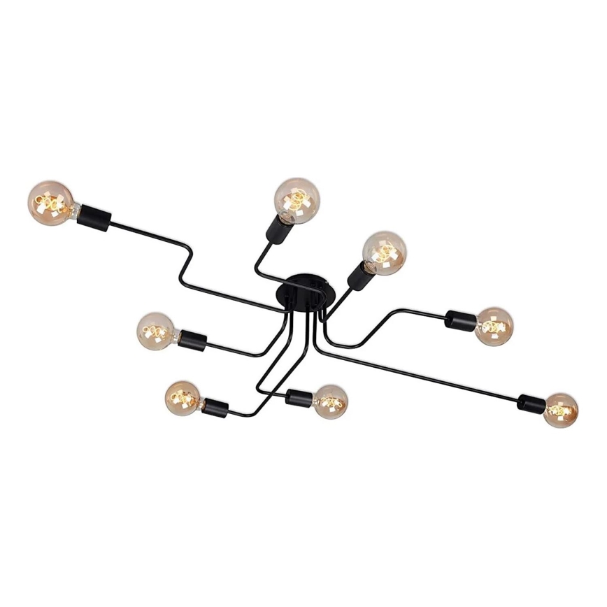Briloner 2888-085 - Nadgradni luster FARETTO 8xE27/60W/230V crno