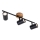Briloner 2920-035 - Reflektorska lampa SPOTLIGHT 3xGU10/35W/230V crno