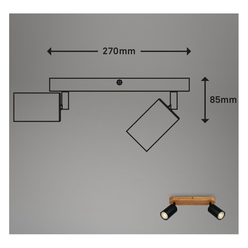Briloner 2922-025 - Reflektorska lampa SPOT 2xGU10/9W/230V