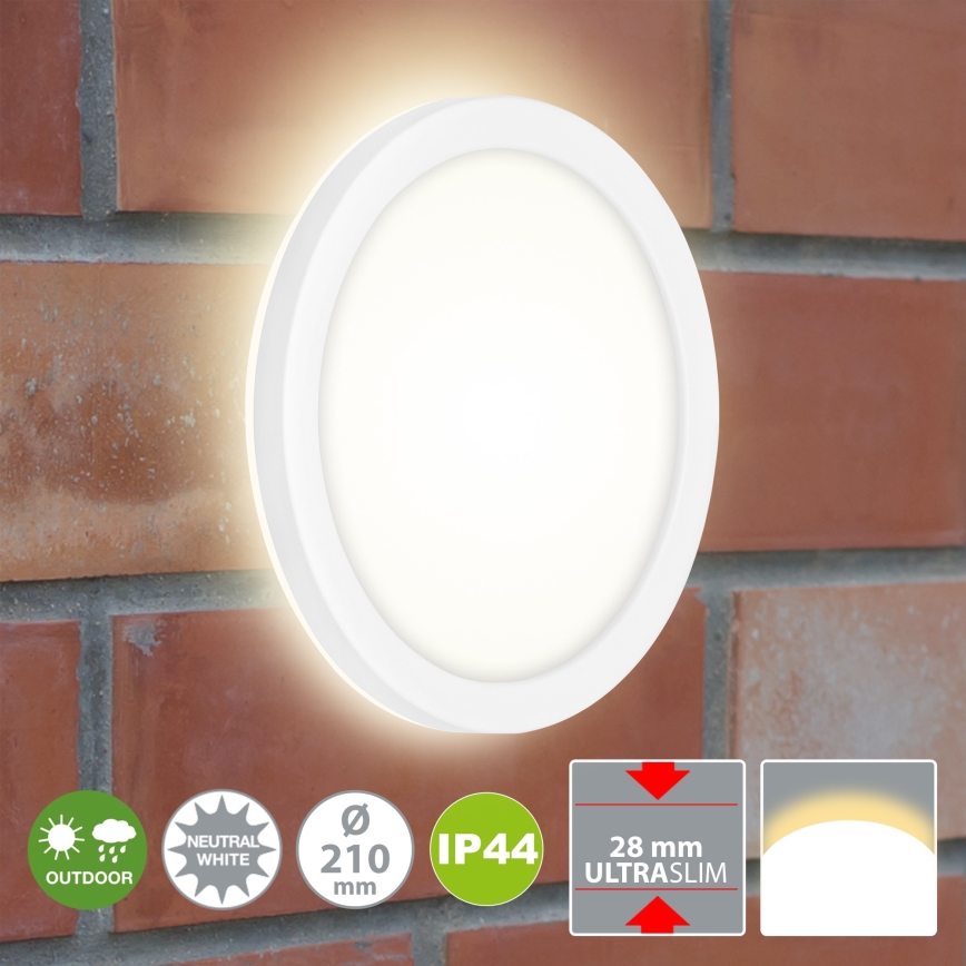Briloner 3008-016 - LED Plafonjera LED/8W/230V pr. 21 cm bela IP44
