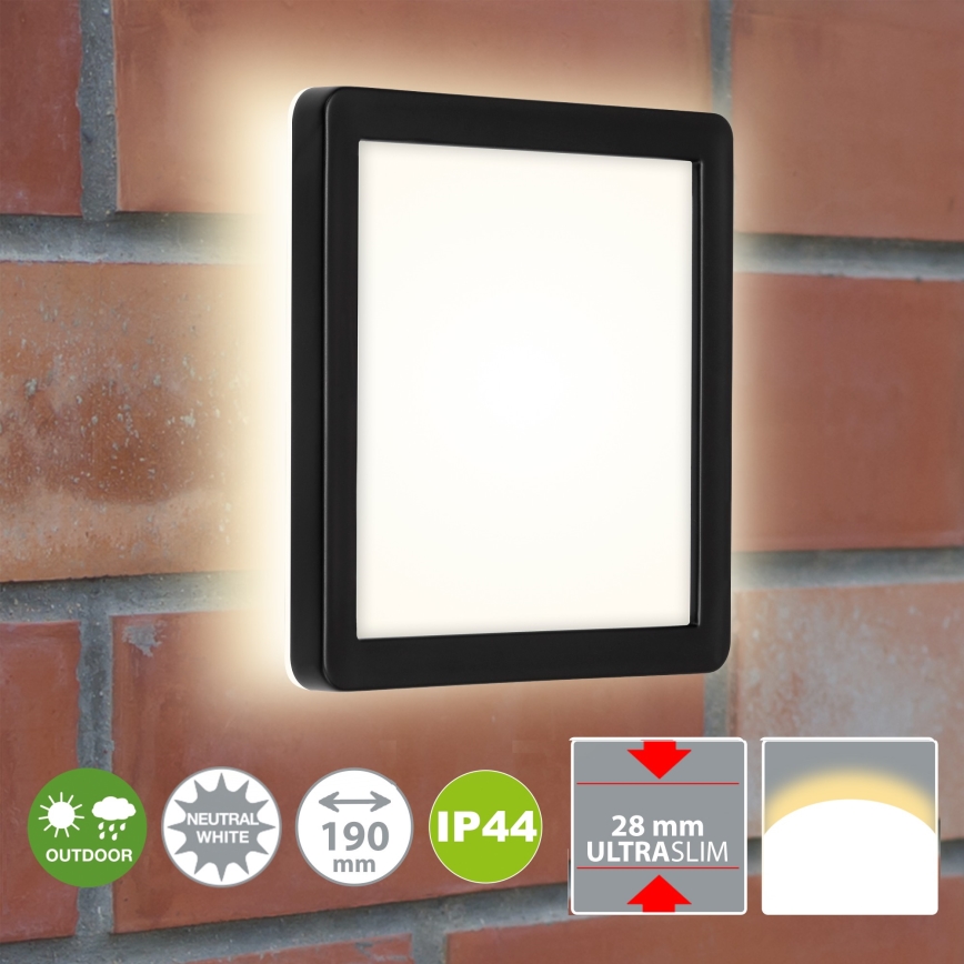 Briloner 3010-015 - LED Plafonjera LED/8W/230V 19x19 cm crno IP44
