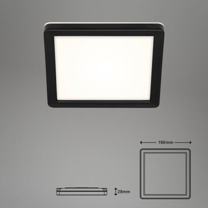 Briloner 3010-015 - LED Plafonjera LED/8W/230V 19x19 cm crno IP44