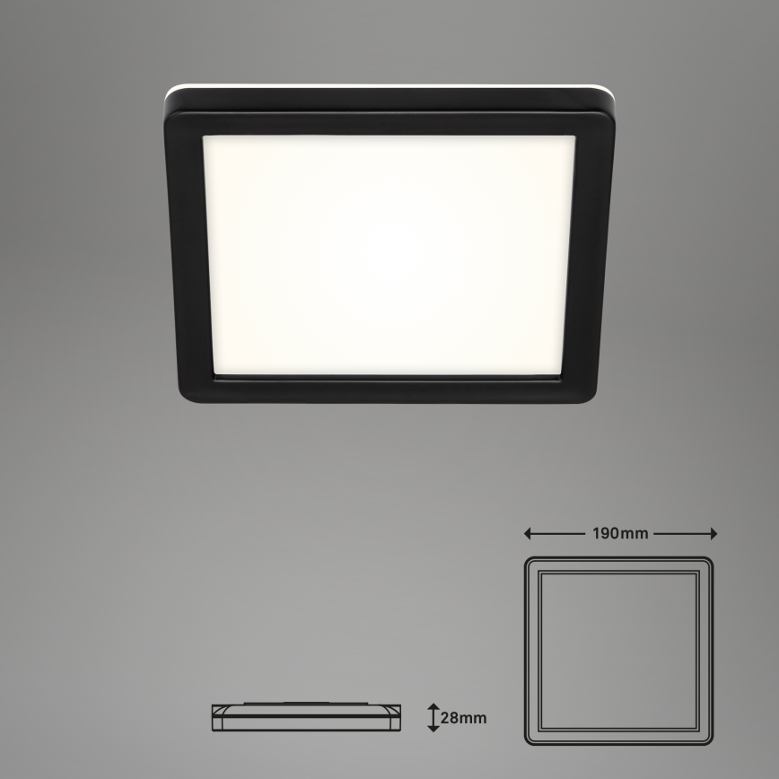 Briloner 3010-015 - LED Plafonjera LED/8W/230V 19x19 cm crno IP44