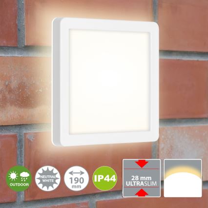 Briloner 3010-016 - LED Plafonjera LED/8W/230V 19x19 cm bela IP44