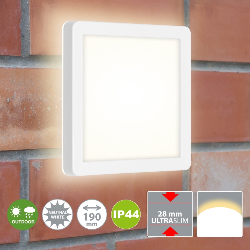 Briloner 3010-016 - LED Plafonjera LED/8W/230V 19x19 cm bela IP44