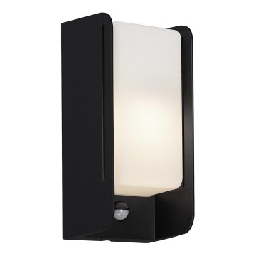 Briloner 3017-015 - Spoljašnje zidno svetlo BOKS sa senzorom, 1xE27/12W/230V IP44