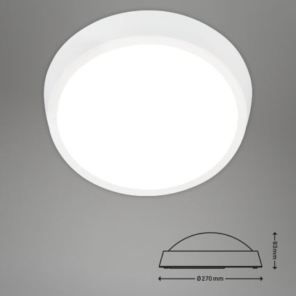 Briloner 3018-016 - LED Spoljašnja plafonjera HAGEN LED/24W/230V 4000K IP44 bela