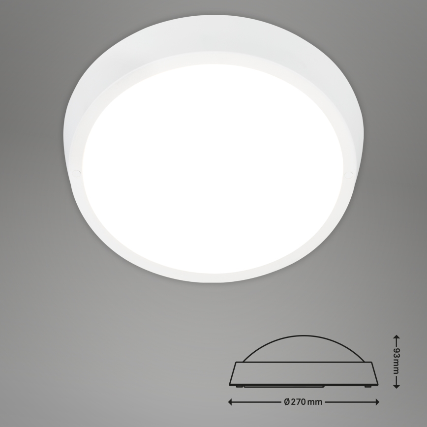 Briloner 3018-016 - LED Spoljašnja plafonjera HAGEN LED/24W/230V 4000K IP44 bela