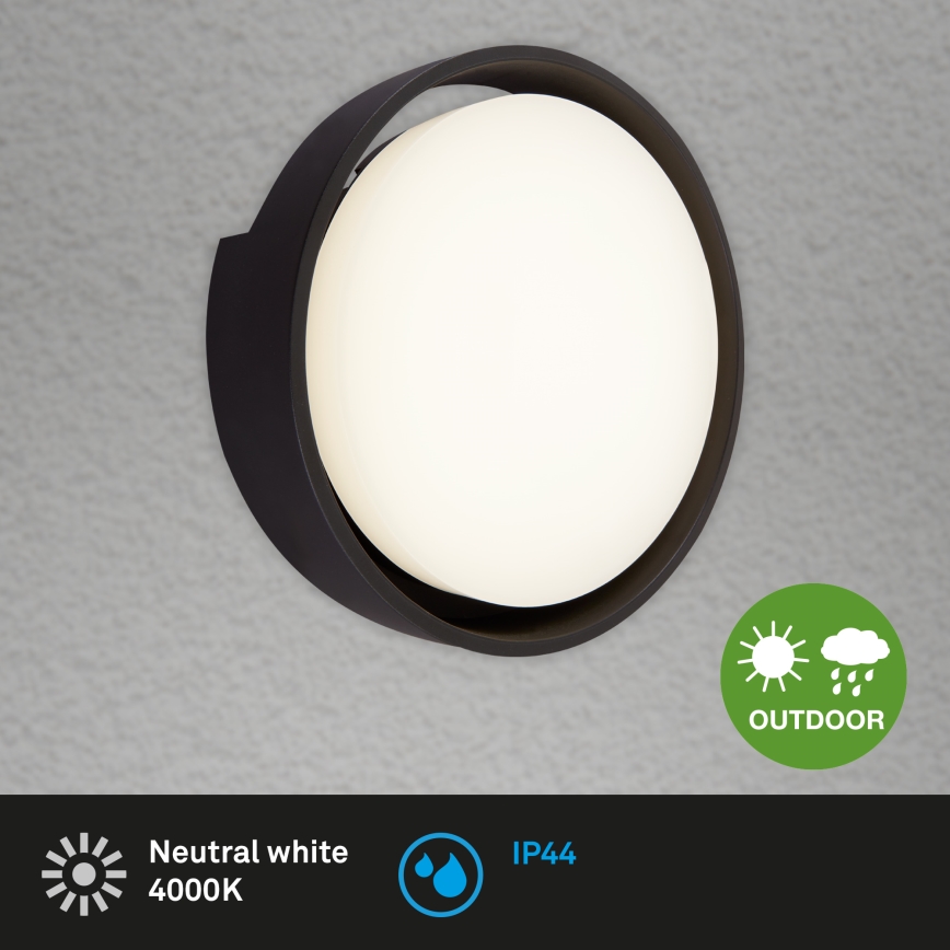 Briloner 3019-015 - LED Spoljna zidna lampa GENUA LED/18W/230V IP44 crno