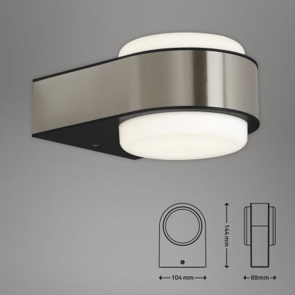 Briloner 3035-012- LED Spoljna zidna lampa HANAU LED/6,5W/230V IP44 krom