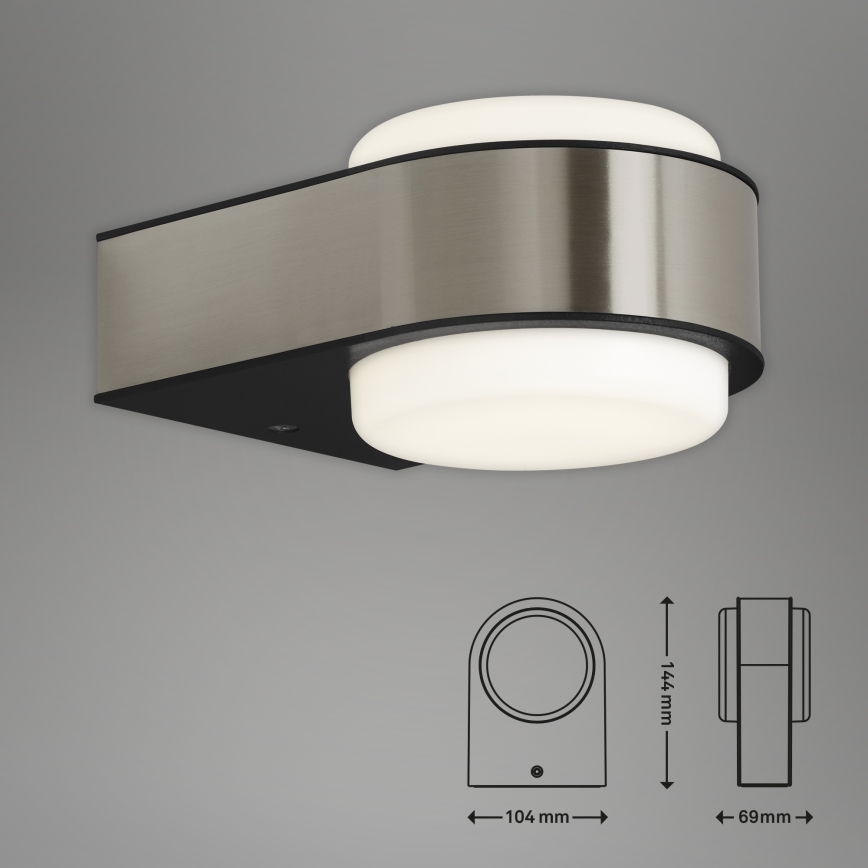 Briloner 3035-012- LED Spoljna zidna lampa HANAU LED/6,5W/230V IP44 krom