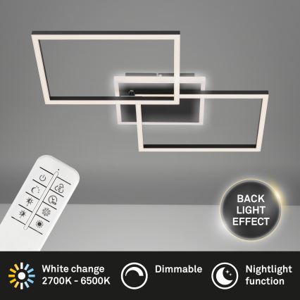 Briloner 3049-015 - LED Prigušiva plafonjera FRAME LED/40W/230V + Daljinski upravljač
