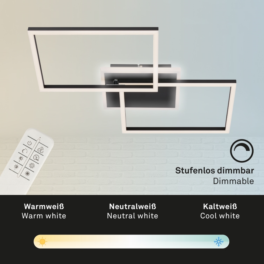 Briloner 3049-015 - LED Prigušiva plafonjera FRAME LED/40W/230V + Daljinski upravljač