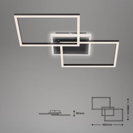 Briloner 3049-015 - LED Prigušiva plafonjera FRAME LED/40W/230V + Daljinski upravljač