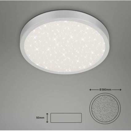 Briloner 3071-014 - LED Plafonjera RUNA LED/24W/230V srebrno