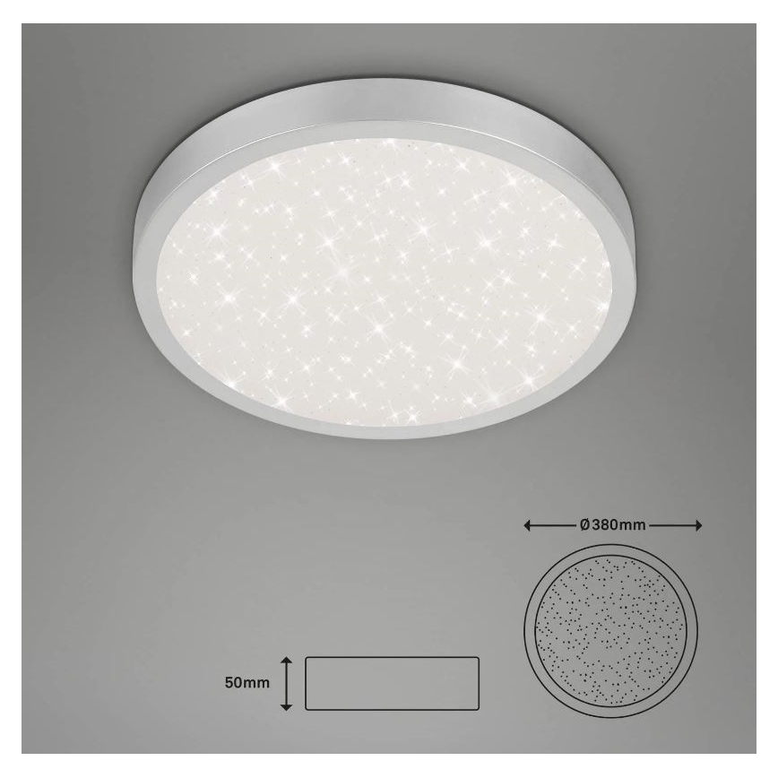 Briloner 3071-014 - LED Plafonjera RUNA LED/24W/230V srebrno