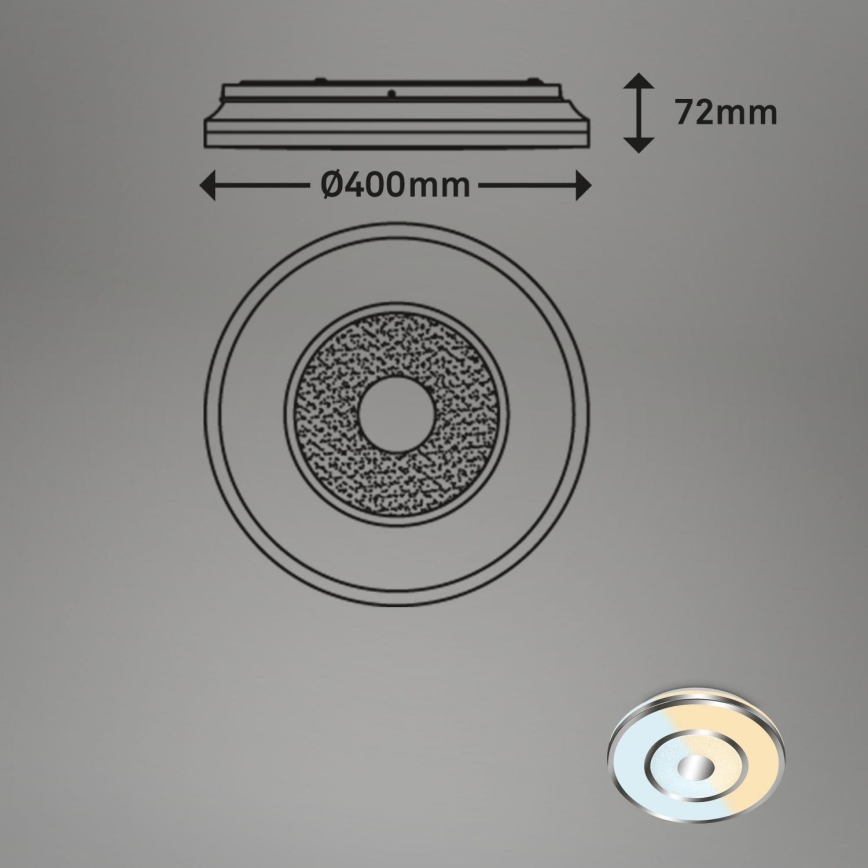 Briloner 3083-018 - LED Prigušiva plafonjera za kupatilo COOL&COSY LED/24W/230V IP44