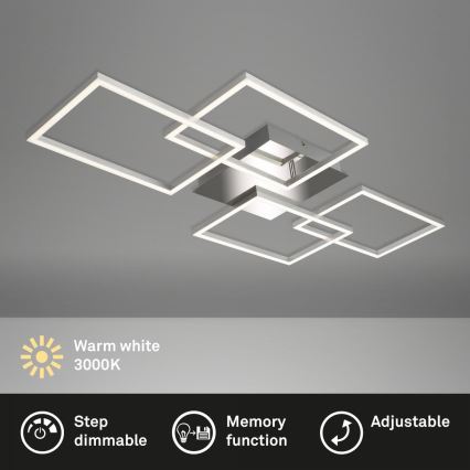 Briloner 3091-018 - LED Prigušiva plafonjera FRAME LED/30W/230V krom