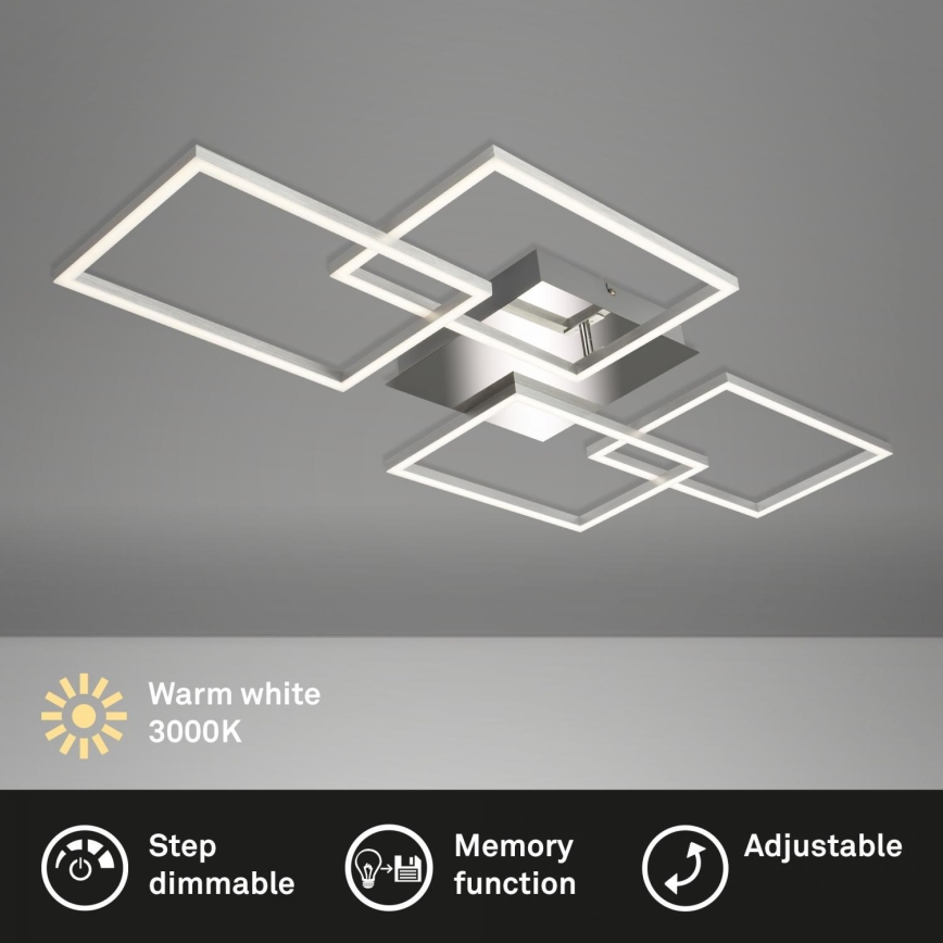 Briloner 3091-018 - LED Prigušiva plafonjera FRAME LED/30W/230V krom